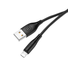 USAMS SJ266USB01 USB-A apa 2.0 - Lightning apa Adat és töltőkábel - Fekete (1m) kábel és adapter