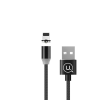 USAMS SJ292USB01 mágneses Lightning töltőkábel fekete (1299126) (SJ292USB01)