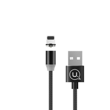 USAMS SJ292USB01 mágneses Lightning töltőkábel fekete (1299126) (SJ292USB01) kábel és adapter