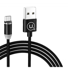 USAMS SJ294USB01 mágneses MicroUSB töltőkábel fekete (1299152) (SJ294USB01) kábel és adapter