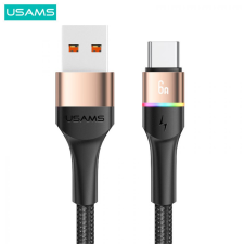 USAMS SJ536USB02 USB-C - USB-A adatkábel 1.2m fekete-rozéarany (SJ536USB02) kábel és adapter