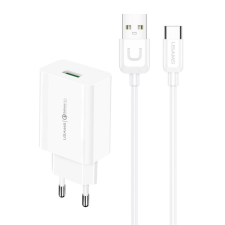 USAMS T48OCLN01 hálózati adapter USB-C kábellel 1m fehér (T48OCLN01) mobiltelefon kellék