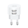 USAMS töltő 2xUSB T20 2,1A kerek (csak fej) fehér Gyorstöltés CC80TC01 (US-CC080)
