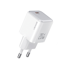 USAMS US-CC183 X-Ron Series USB-C Hálózati töltő - Fehér (20W) (USA001280) mobiltelefon kellék