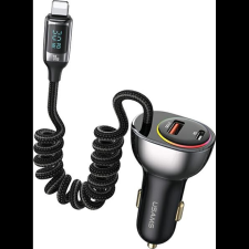 USAMS US-CC193 Autós töltő 3A (2x USB) Fekete (USA990) mobiltelefon kellék