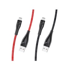 USAMS USB apa - MicroUSB apa Adat- és töltőkábel 2m - Fekete kábel és adapter