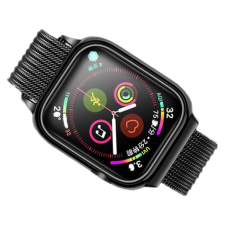 USAMS ZB68IW1 Apple Watch 44mm mágneses szíj és tok fekete (1324416) (ZB68IW1) okosóra kellék