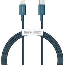  USB Type-C töltő- és adatkábel, Lightning, 100 cm, 20W, törésgátlóval, gyorstöltés, PD, Baseus Superior, CATLYS-A03, kék (RS122027) - Adatkábel kábel és adapter