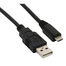 utángyártott Adatkábel, Micro USB, 1 méter, fekete kábel és adapter