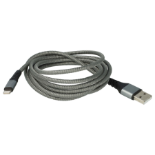 utángyártott Apple iPad 2021 készülékhez kábel (USB-A 2.0 (Apa), Lightning (Apa), 180cm, Fekete / Szürke, 2.4V) - Utángyártott kábel és adapter