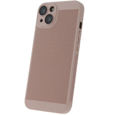 utángyártott Apple iPhone 15 Plus, Műanyag hátlap védőtok, légáteresztő, lyukacsos minta, Breezy, rózsaszín tok és táska