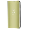 utángyártott Apple iPhone 15 Plus, Oldalra nyíló tok, hívás mutatóval, Smart View Cover, arany (utángyártott)