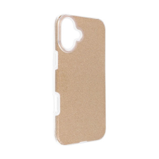 utángyártott Apple iPhone 16 Plus csillámos hátlap tok, arany tok és táska
