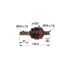 utángyártott Axiálcsukló Massey Ferguson - M16 x 1,5 / M16 x 1,5
