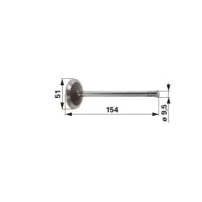utángyártott Beömlő szelep John Deere R504060 - Ø 9,5 mm, hossz 154 mm autóalkatrész