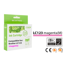 utángyártott Brother -höz, LC123 M (magenta) utángyártott tintapatron (~600 oldalas) nyomtatópatron & toner
