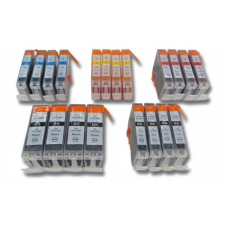 utángyártott Canon Pixma IP5000 készülékhez 20db tinta patron (Cián / Fekete / Magenta / Sárga) - Utángyártott nyomtatópatron & toner