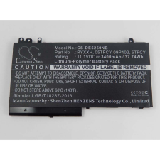 utángyártott Dell Latitude E5270 készülékhez laptop akkumulátor (11.1V, 3400mAh / 37.74Wh, Fekete) - Utángyártott dell notebook akkumulátor
