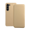 utángyártott Dual Pocket Samsung S24 PLUS flip tok, arany