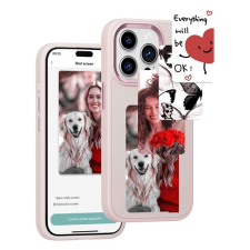 utángyártott E-Ink okos telefontok, programozható NFC kijelzővel iPhone 15 Pro Max, rózsaszín tok és táska