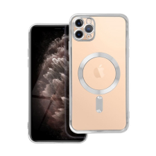 utángyártott Electro Mag Apple iPhone 11 Pro Max MagSafe szilikon tok, ezüst tok és táska