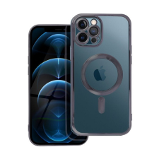 utángyártott Electro Mag Apple iPhone 12 Pro Max MagSafe szilikon tok, fekete tok és táska
