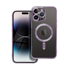 utángyártott Electro Mag Apple iPhone 14 Pro Max MagSafe szilikon tok, lila tok és táska