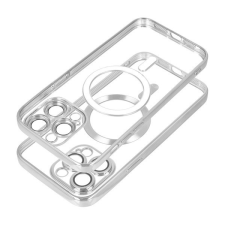 utángyártott Electro Mag Apple iPhone 15 Plus MagSafe szilikon tok, ezüst tok és táska