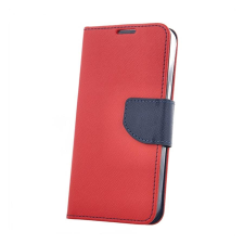 utángyártott Fancy Samsung Galaxy A25 5G flip tok, piros-kék tok és táska