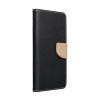utángyártott Fancy Samsung Galaxy S23 FE flip tok, fekete / arany