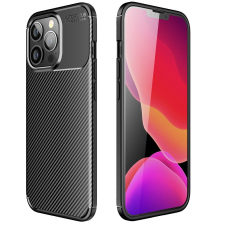 utángyártott Forcell Carbon Premium Apple iPhone 16e karbon mintás szilikon tok, fekete tok és táska