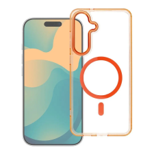 utángyártott Frame Clear Hybrid Mag Samsung Galaxy A37 hátlap tok, MagSafe, átlátszó-narancs tok és táska