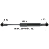 utángyártott Gázrugó ajtókhoz Case IH 87378324 - 310 N, hossz 214 mm