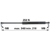 utángyártott Gázrugó ajtókhoz Valtra-Valmet V31517920 - 250 N, hossz 348 mm