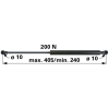 utángyártott Gázrugó hátsó ablakhoz Fendt H205810050100 - 200 N, hossz 405 mm