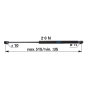 utángyártott Gázrugó hátsó ablakhoz New Holland 84370227 - 210 N, hossz 515 mm