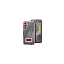 utángyártott Glam Samsung Galaxy S25 szilikon tok kameravédő-lencsével, rozéarany tok és táska