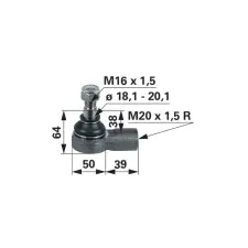 utángyártott Gömbcsukló Manitou - M20 x 1,5 R autóalkatrész