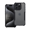 utángyártott iPhone 16 Pro Max ütésálló tok erősített peremmel, fekete