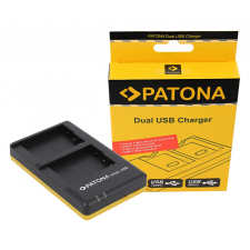 utángyártott Panasonic DMW-BLC12E Dual akkumulátor töltő USB-C kábellel - Utángyártott digitális fényképező akkumulátor töltő