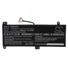 utángyártott PowerSpec 1710 készülékhez laptop akkumulátor (15V, 4200mAh / 63Wh) - Utángyártott egyéb notebook akkumulátor