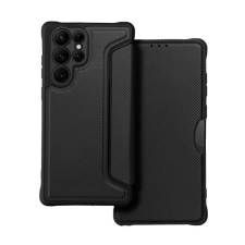 utángyártott Razor book Samsung Galaxy S22 Ultra flip tok, fekete tok és táska