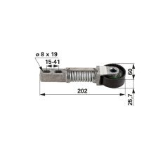 utángyártott Riemenspanner Massey Ferguson - Ø 60 mm, hossz 202 mm autóalkatrész