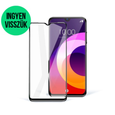 utángyártott Samsung Galaxy A03 Full Glue Ceramic hajlított tempered glass kijelzővédő üvegfólia, fekete mobiltelefon kellék