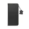 utángyártott Samsung Galaxy S25 Edge SM-S937, Oldalra nyíló tok, valódi bőrtok, stand, Smart Pro, fekete