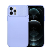 utángyártott Slide Apple iPhone 12 Pro, kameravédős szilikon tok, levendula tok és táska
