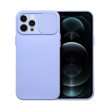 utángyártott Slide Apple iPhone 12 Pro Max, kameravédős szilikon tok, levendula tok és táska