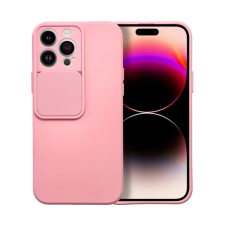 utángyártott Slide Apple iPhone 13 Pro Max, kameravédős szilikon tok, rózsaszín tok és táska