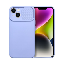 utángyártott Slide Apple iPhone 14, kameravédős szilikon tok, levendula tok és táska