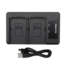 utángyártott Sony DCR-TRV730E, DCR-TRV735K készülékekhez fényképezőgép dual akkumulátor töltő - Utángyártott digitális fényképező akkumulátor töltő